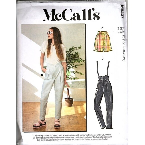 McCall's M8207 Misses 16 to 24 Pants and Shorts New Uncut Sewing Pattern - Picture 1 of 2